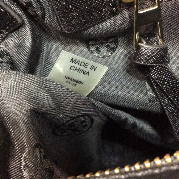 Tory Burch Black Leather Tote Bag *flawed* - Picture 12 of 15